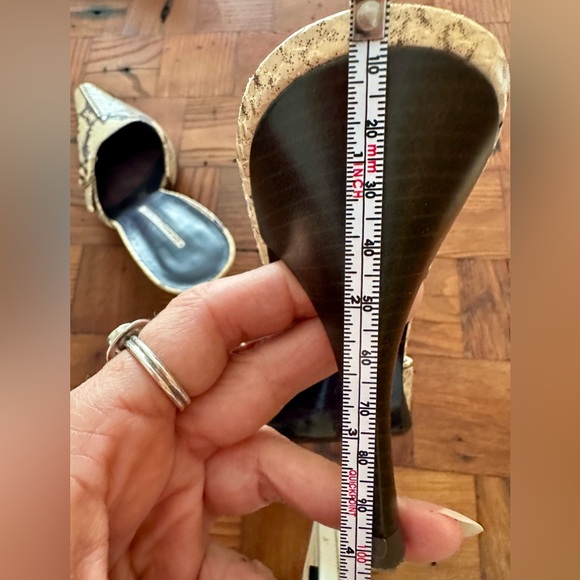 DONALD J. PLINER High Heel Mules. Embossed Python Snake Pattern. Women’s 9 - Picture 3 of 9